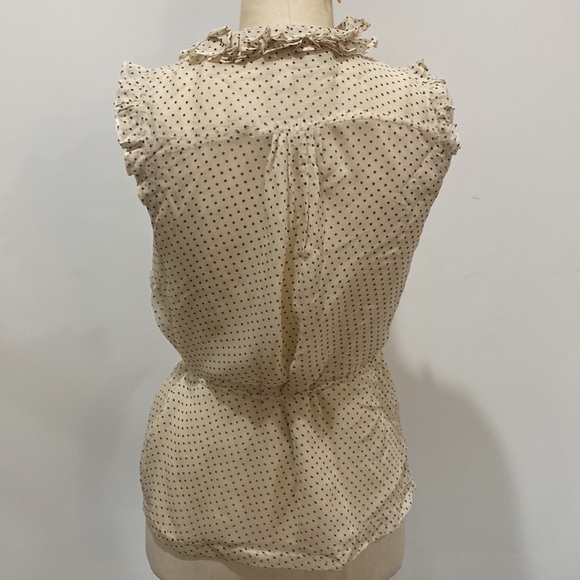 J.Crew polka dot 100% silk wrap top size 2 - Picture 3 of 5